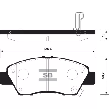 Колодки торм.дисковые Hi-Q HONDA FIT 09-11 (D1394)