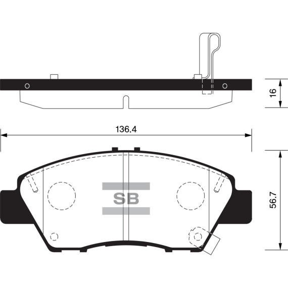 Колодки торм.дисковые Hi-Q HONDA FIT 09-11 (D1394)