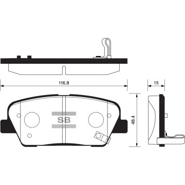 Колодки торм.дисковые Hi-Q HYUNDAI GENESIS MOHAVE R
