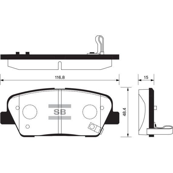Колодки торм.дисковые Hi-Q HYUNDAI GENESIS MOHAVE R