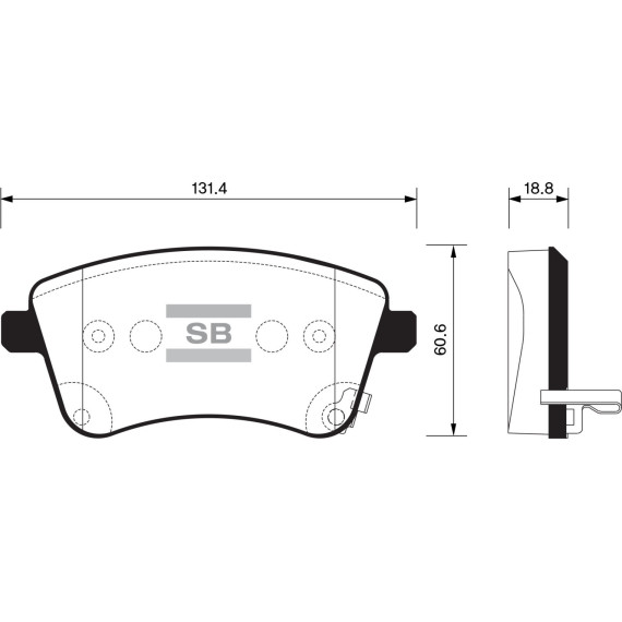 Колодки торм.дисковые Hi-Q HYUNDAI KIA ix20 11- VENGA 10-