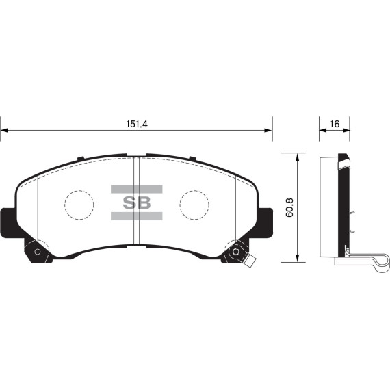 Колодки торм.дисковые Hi-Q ISUZU D-MAX 08- (DB1841)