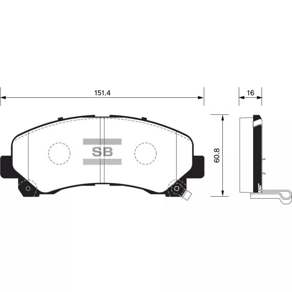 Колодки торм.дисковые Hi-Q ISUZU D-MAX 08- (DB1841)