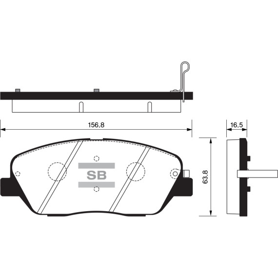 Колодки торм.дисковые Hi-Q KIA MOHAVE