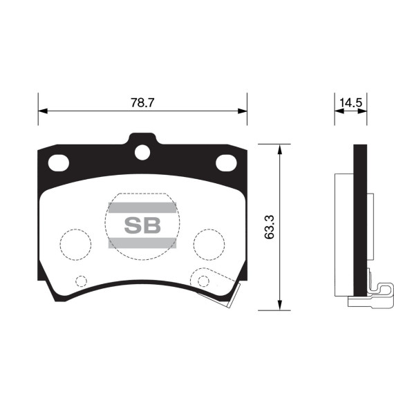 Колодки торм.дисковые Hi-Q KIA PRIDE