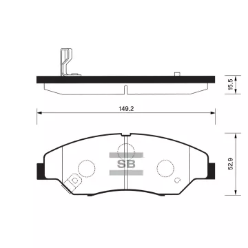 Колодки торм.дисковые Hi-Q KIA SPORTAGE(NEW)