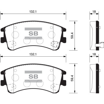 Колодки торм.дисковые Hi-Q MAZDA 6 03-05 (D957)