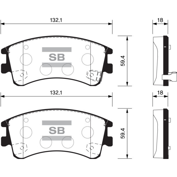 Колодки торм.дисковые Hi-Q MAZDA 6 03-05 (D957)