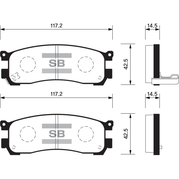 Колодки торм.дисковые Hi-Q MAZDA MILLENIA 95-02 R (D553)