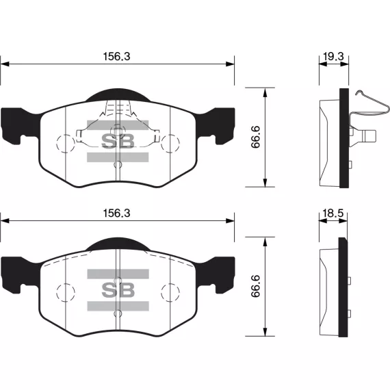 Колодки торм.дисковые Hi-Q MAZDA TRIBUTE 01-06 (D843)