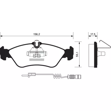 Колодки торм.дисковые Hi-Q MB SPRINTER BOX RR(D1006)