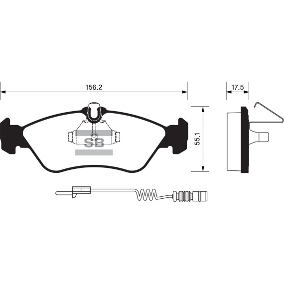 Колодки торм.дисковые Hi-Q MB SPRINTER BOX RR(D1006)