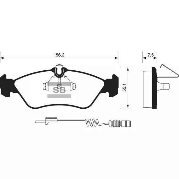 Колодки торм.дисковые Hi-Q MB SPRINTER BOX RR(D1006)