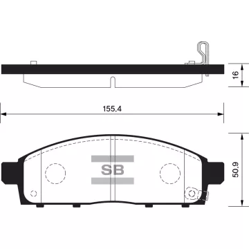 Колодки торм.дисковые Hi-Q MITSUBISHI L200(NEW) 07- (SDB1774)