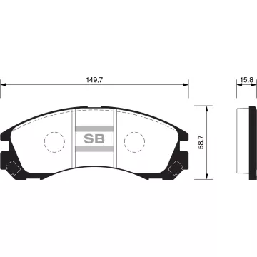 Колодки торм.дисковые Hi-Q MITSUBISHI LANCER RALLIART 99-11 (D723)