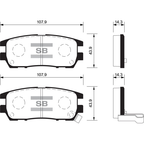 Колодки торм.дисковые Hi-Q MITSUBISHI MONTERO 92-00 R (D567)