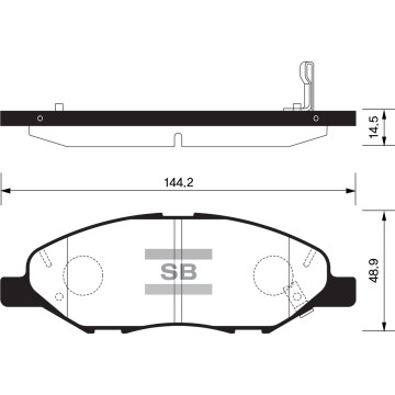 Колодки торм.дисковые Hi-Q Nissan Micra III Note Tiida 2003- (D1345)