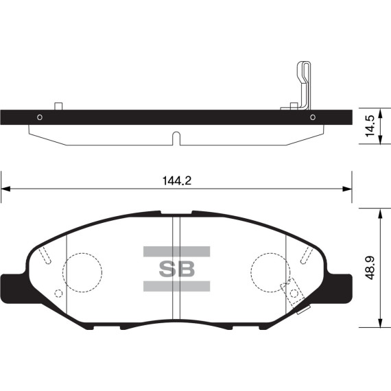 Колодки торм.дисковые Hi-Q Nissan Micra III Note Tiida 2003- (D1345)