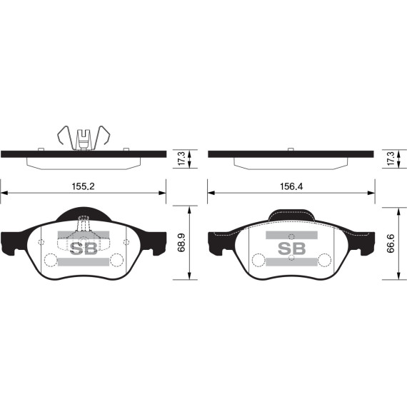 Колодки торм.дисковые Hi-Q Renault CLIO 06- Megane II