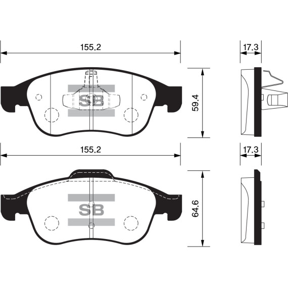 Колодки торм.дисковые Hi-Q Renault Samsung SM3(NEW) 10-