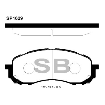 Колодки торм.дисковые Hi-Q SUBARU FORESTER (SH) 01-