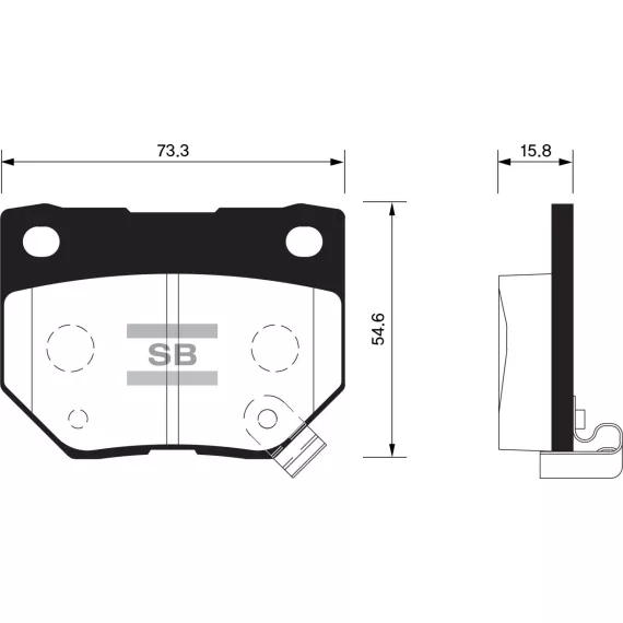 Колодки торм.дисковые Hi-Q SUBARU IMPREZA WRX 06-07 R (D461)