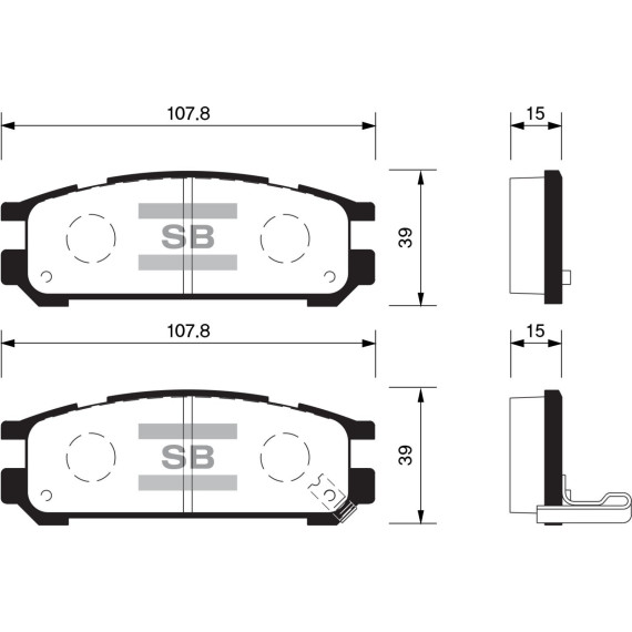 Колодки торм.дисковые Hi-Q SUBARU LEGACY 14 91-94 96-98 R (D471)
