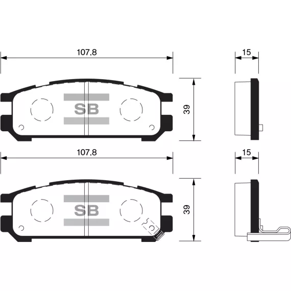 Колодки торм.дисковые Hi-Q SUBARU LEGACY 14 91-94 96-98 R (D471)
