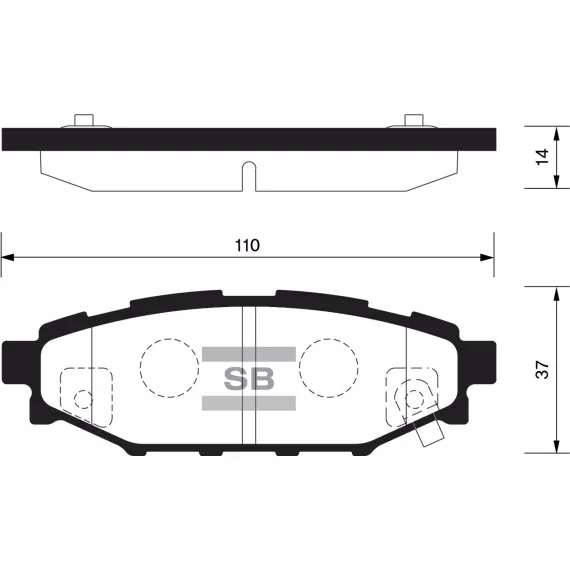Колодки торм.дисковые Hi-Q SUBARU OUTBACK(BM) 09- R (D1114)