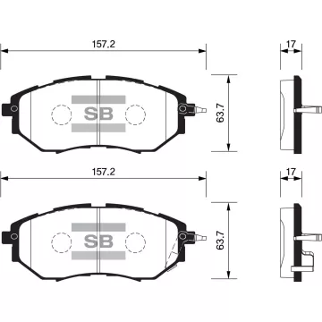 Колодки торм.дисковые Hi-Q SUBARU TRIBECA 08-12 (D1078)