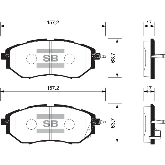 Колодки торм.дисковые Hi-Q SUBARU TRIBECA 08-12 (D1078)