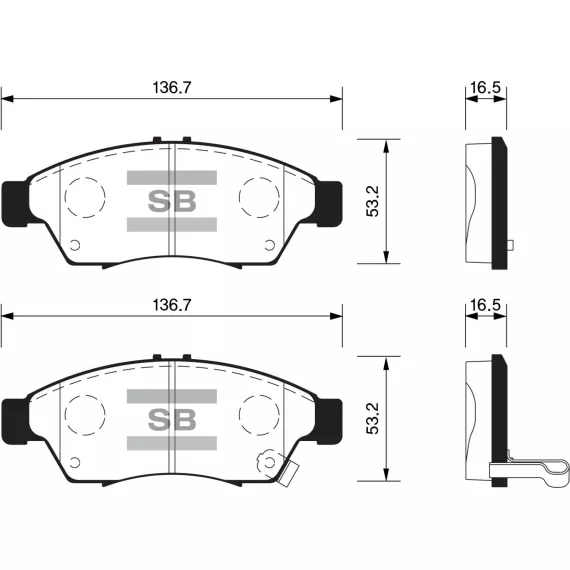 Колодки торм.дисковые Hi-Q SUZUKI AERIO 02-05 (D1195)