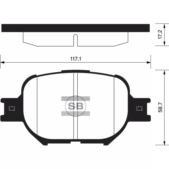 Колодки торм.дисковые Hi-Q TOYOTA CELICA 01-05 Corolla (1997-2004) Crown (2003-2008)