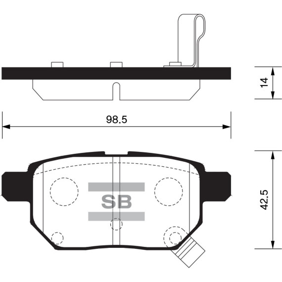 Колодки торм.дисковые Hi-Q TOYOTA COROLLA 09- R (D1354)