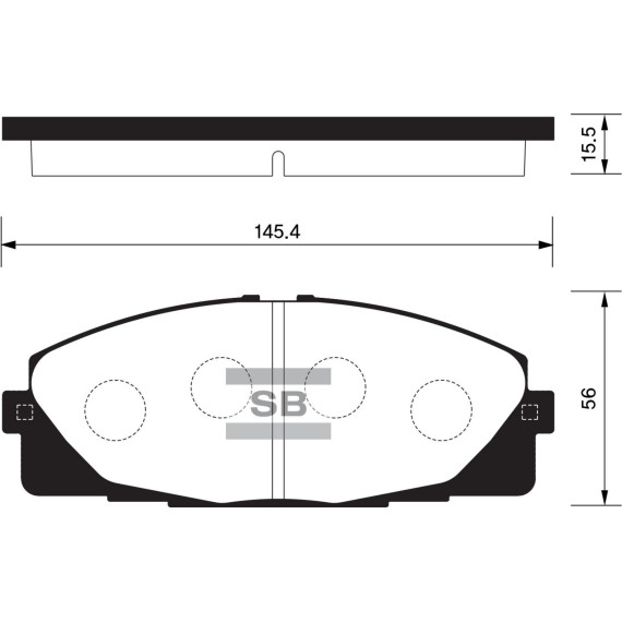 Колодки торм.дисковые Hi-Q TOYOTA HI-ACE 06- (SDB1772)