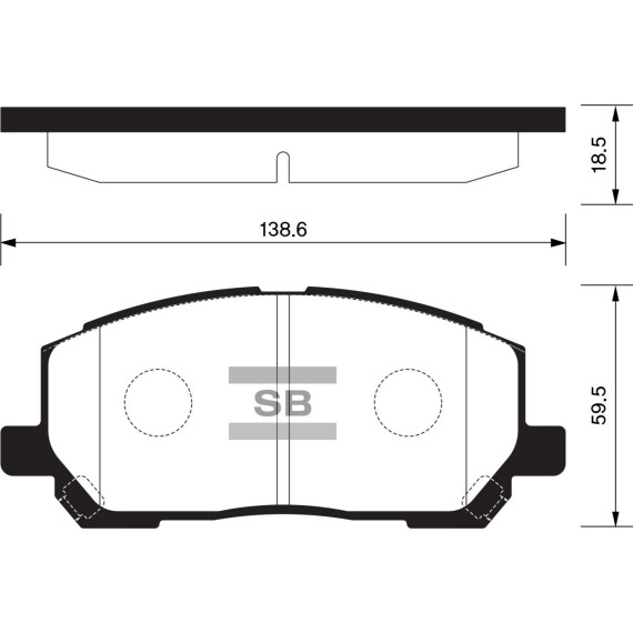 Колодки торм.дисковые Hi-Q TOYOTA HIGHLANDER 01-07 (D884)