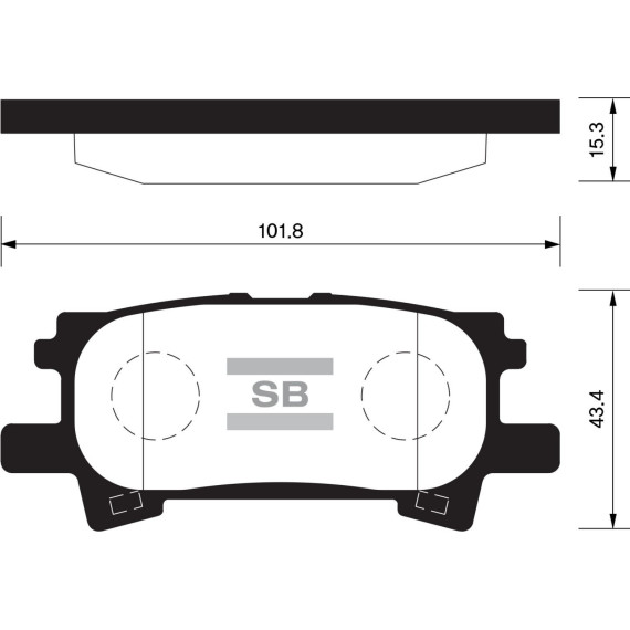 Колодки торм.дисковые Hi-Q TOYOTA HIGHLANDER 04-07 R (D996)
