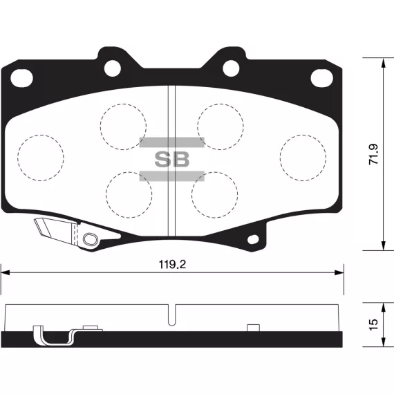 Колодки торм.дисковые Hi-Q TOYOTA LANDCRUISER (SDB1199)