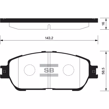 Колодки торм.дисковые Hi-Q TOYOTA SIENNA 04-09 (D906)