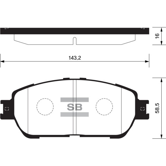 Колодки торм.дисковые Hi-Q TOYOTA SIENNA 04-09 (D906)