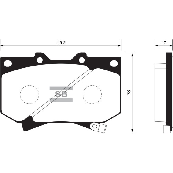 Колодки торм.дисковые Hi-Q TOYOTA TUNDRA 99-03 (D812)