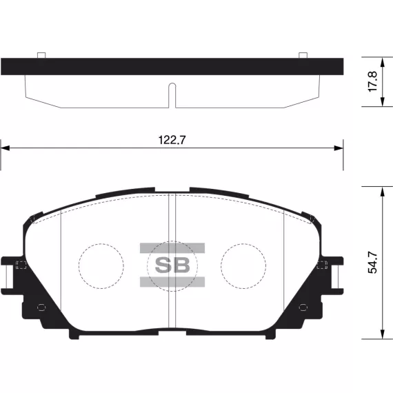 Колодки торм.дисковые Hi-Q TOYOTA YARIS SE 12- (D1628)