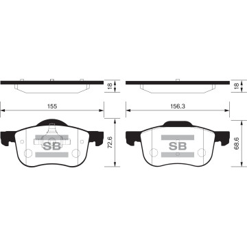 Колодки торм.дисковые Hi-Q VOLVO S60 00-10 (D794)