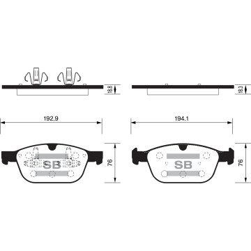 Колодки торм.дисковые Hi-Q VOLVO XC60 10- (D1412)