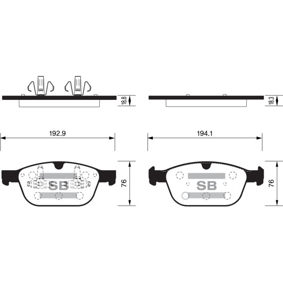 Колодки торм.дисковые Hi-Q VOLVO XC60 10- (D1412)