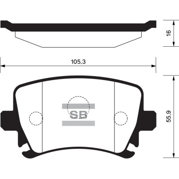 Колодки торм.дисковые Hi-Q VWTURAN Golf V/VI Caddy III Audi A3 R (D1108)