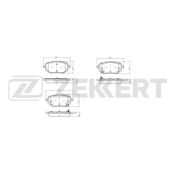 Колодки тормозные дисковые задние Geely Atlas II 22-