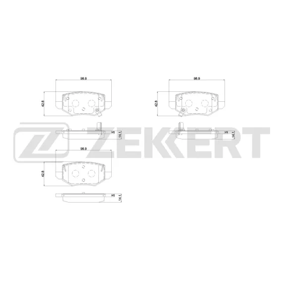 Колодки тормозные дисковые задние Geely Emgrand II 23-