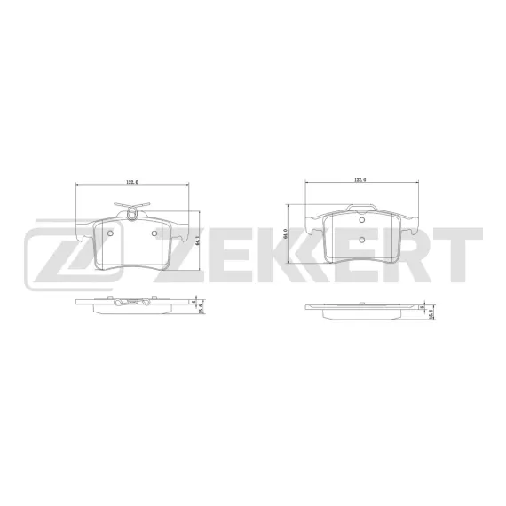 Колодки тормозные дисковые задние Jaguar XJ (X351) 10- XKR (X100) 09- XFR (X250) 08-