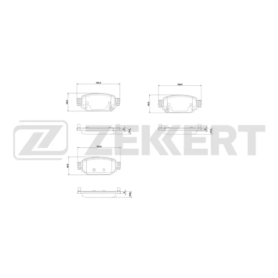 Колодки тормозные дисковые задние Mazda CX-5 11- 3 III 13- CX-3 15- Volvo XC40 17-